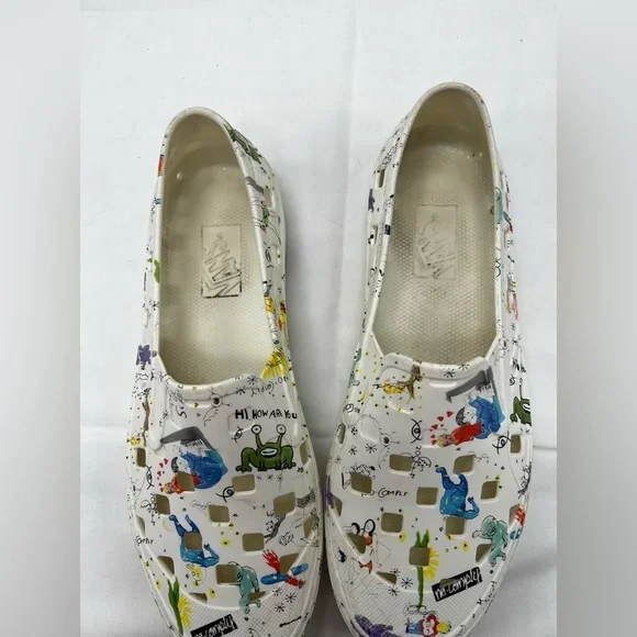 Daniel Johnston Vans Slip On Trek Slides ( Austin TX release only) (MB2) RARE